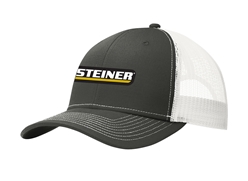 Steiner Grey with White Mesh Trucker Ball Cap 